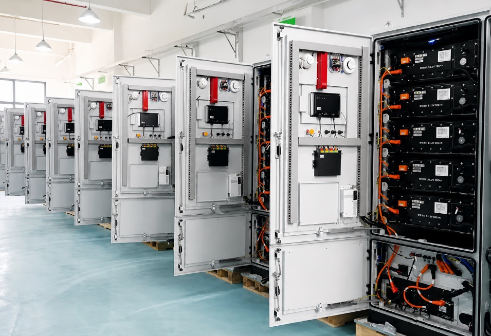 Power conversion system cabinets in an energy storage installation