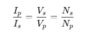 relationship between the number of turns in the primary and secondary windings