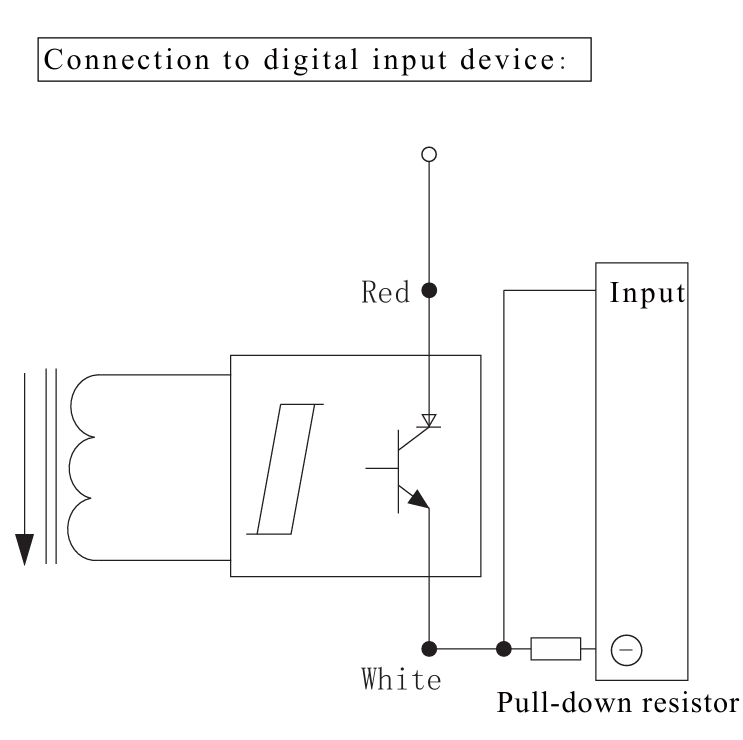 Connecting current switch to PLC sourcing input pull-down configuration