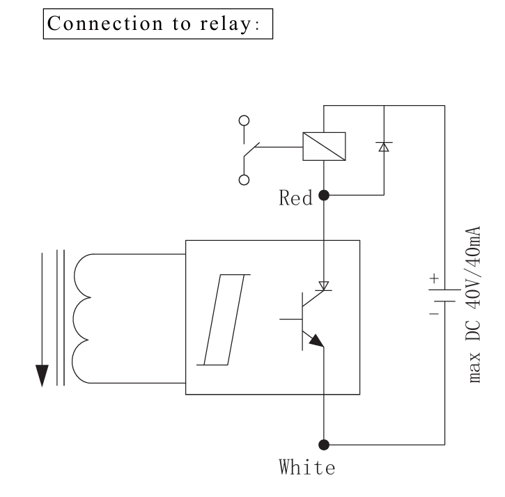 Connecting current switch to relay load
